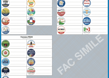 AMMINISTRATIVE 2024: FACSIMILE SCHEDA VOTO