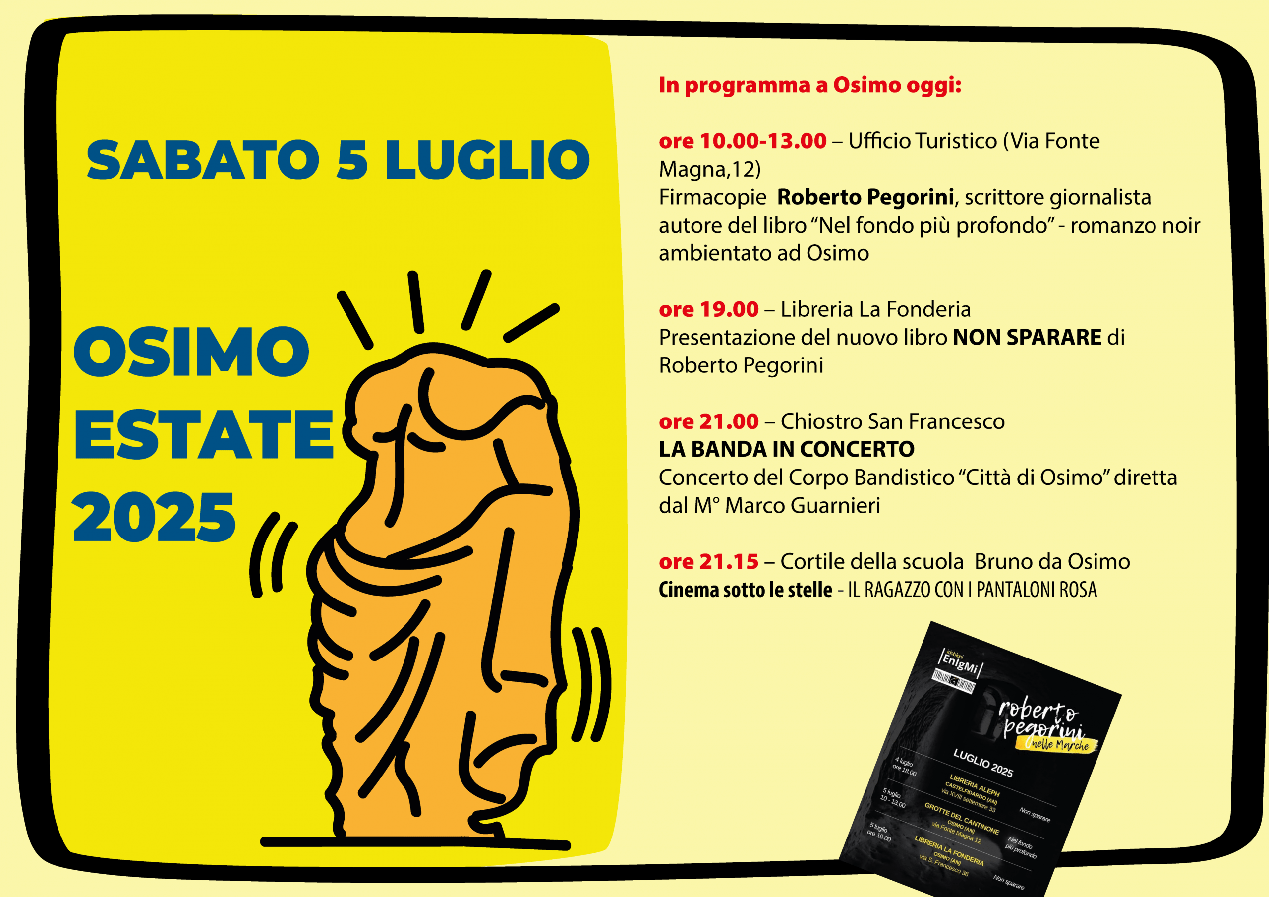 Al momento stai visualizzando GLI EVENTI DI OGGI SABATO 5 LUGLIO