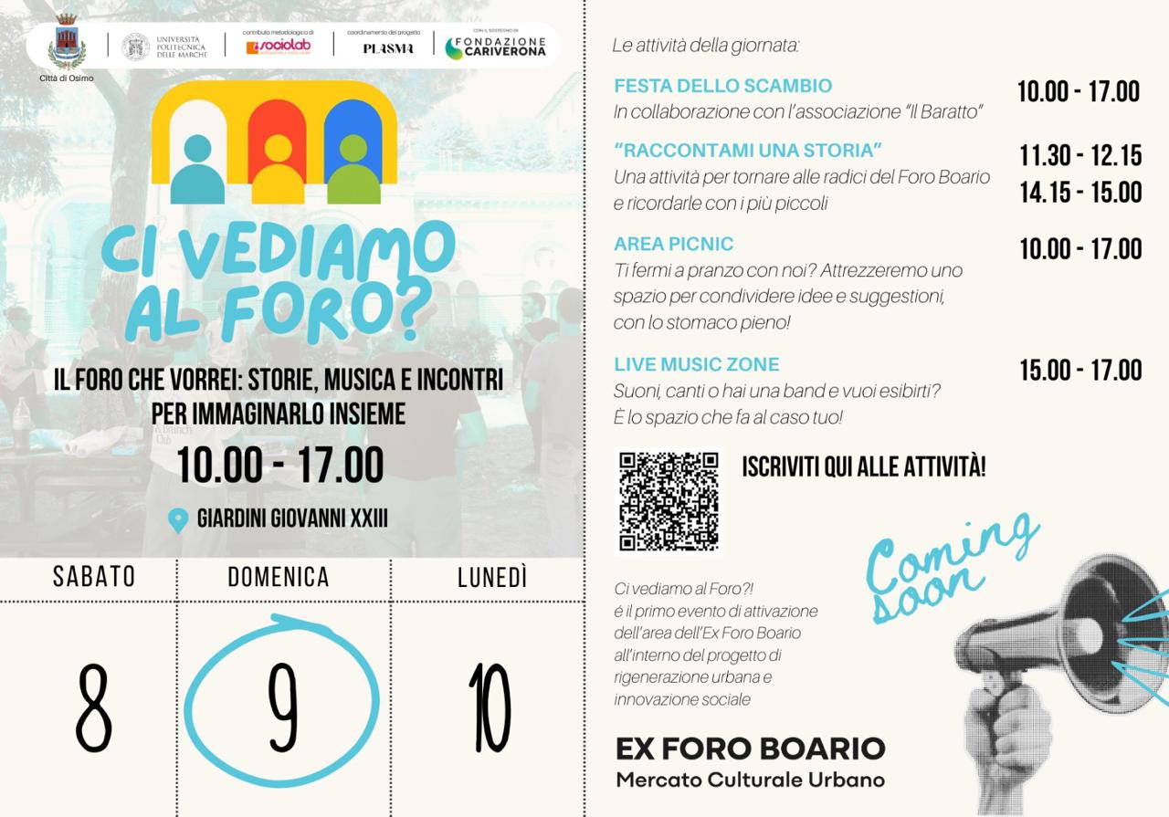 Al momento stai visualizzando CI VEDIAMO AL FORO?  9 novembre