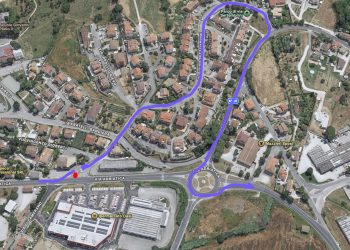 Osimo St.: Chiusura dell’uscita di via Menotti verso Ancona.