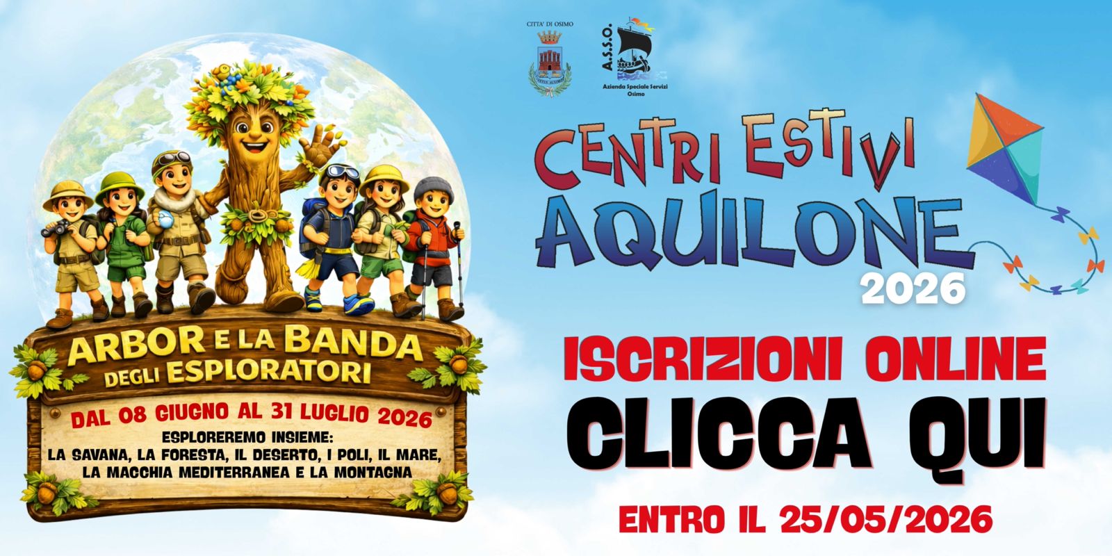 Al momento stai visualizzando CENTRI ESTIVI AQUILONE – 8 giugno / 31 luglio