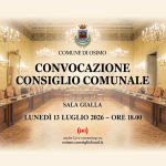 Convocazione Consiglio – Lunedì 13 luglio ore 18.00
