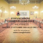 Convocazione Consiglio – 22 ottobre ore 17.30