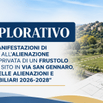 AVVISO: ALIENAZIONE DI FRUSTOLO DI TERRENO SITO IN VIA SAN GENNARO – scade 29.10.2026